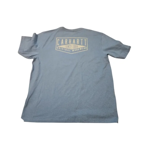 Carhartt Blue Pocket T-Shirt - Picture 2 of 4